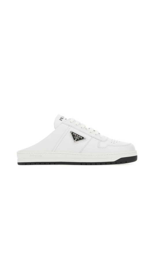 Downtown Leather Mule Sneaker - White/Black
