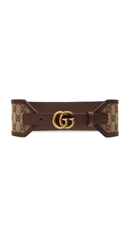 GG Marmont Wide Belt - Brown