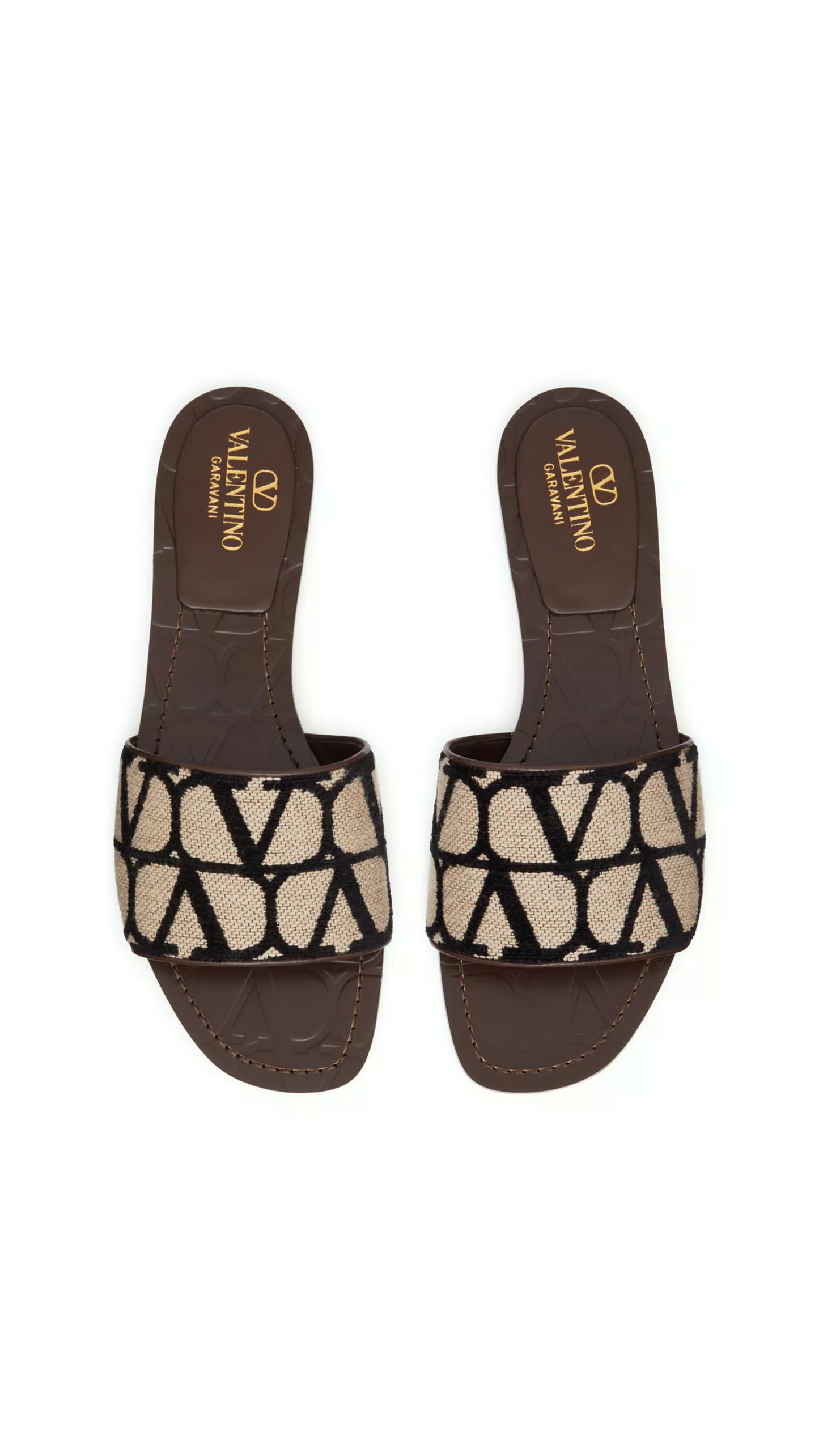 Toile Iconographe Slide Sandal - Beige/Black
