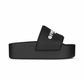Platform Paris Sandals in Rubber - Black