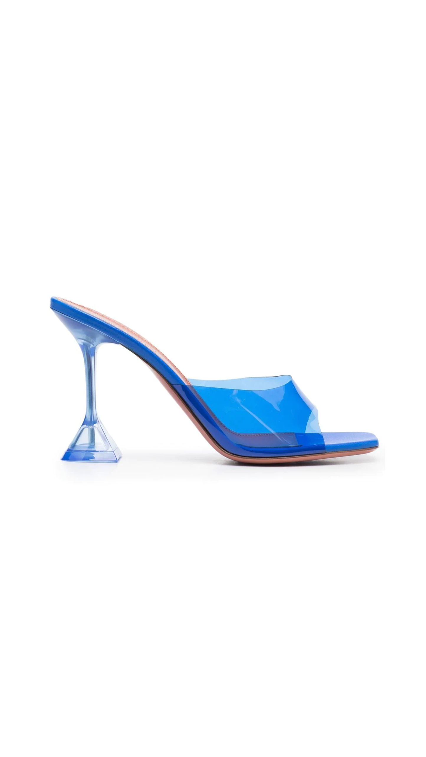 Lupita Glass PVC Mules 100mm - Electric