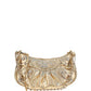 Le Cagole Mini Purse With Chain Metallized With Rhinestones - Golden