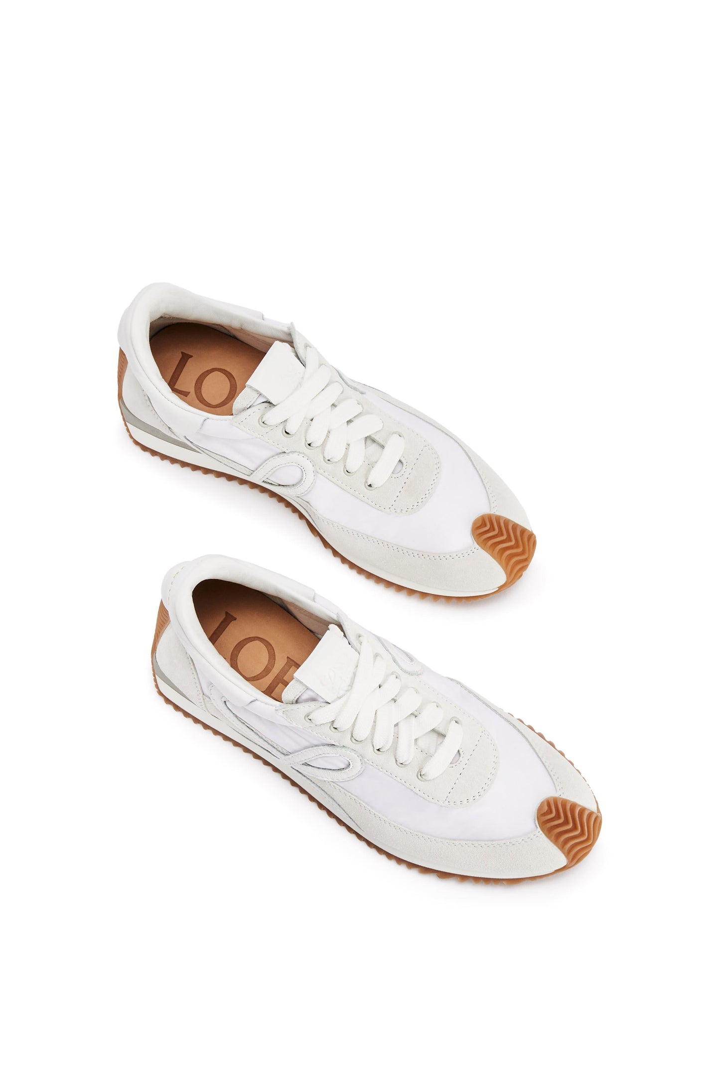 Flow Runner in Suede and Nylon - White