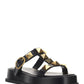 Roman Stud Flatform Sandals - Black