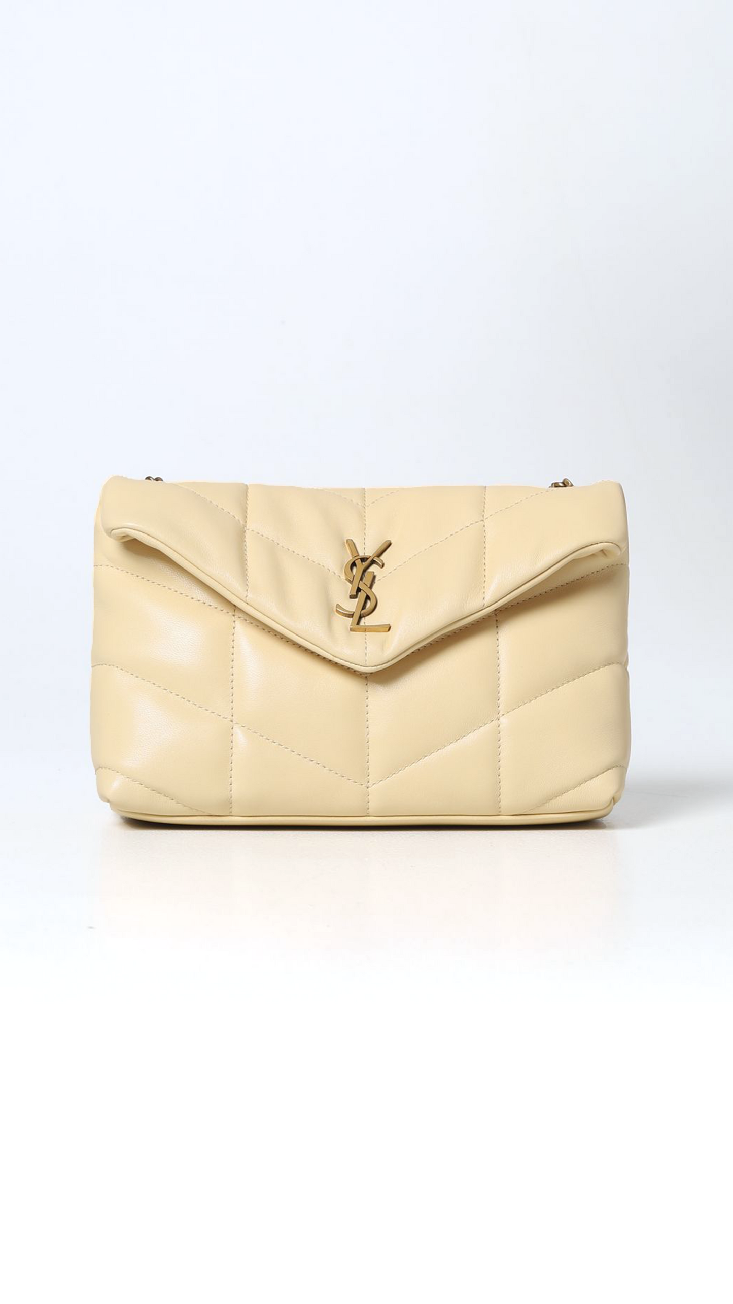 Puffer Toy Bag in Quilted Lambskin - Light Vanilla