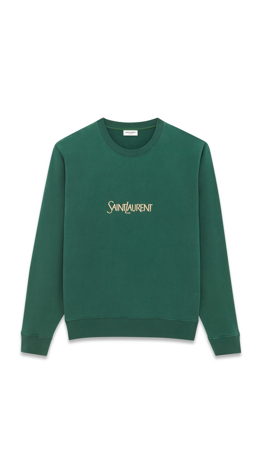 Saint Laurent Sweatshirt - Vert/Naturel