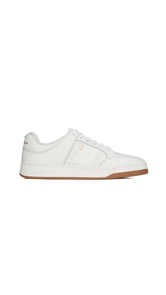 SL/61 Low-top Sneakers in Smooth and Grained leather - White