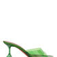 Lupita Glass 70mm PVC Mules - Green