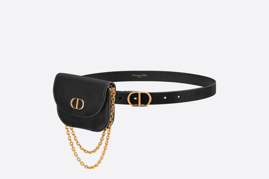 30 Montaigne Removable Pouch Belt - Black/Gold