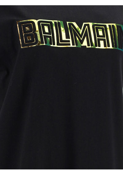 Balmain T-Shirt Logo Printed - Black.
