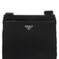 Re-Nylon and Saffiano Shoulder Bag - Black
