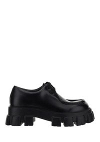 Monolith Brushed Leather Lace-up Shoes - Black