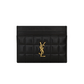 Cassandre Matelassé Card Case in Lambskin - Black