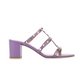 Rockstud Calfskin Leather Slide Sandal 60mm - Wisteria