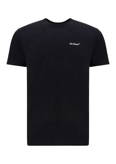 Chain Arrows-Print T-Shirt - Black