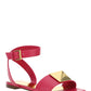 One Stud Flat Sandal in Calfskin With Maxi Stud Embellishment - Blossom