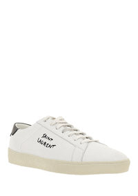 Court Classic SL/06 Embroidered Sneakers in Leather - Optic White.