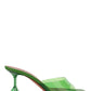 Lupita Glass 70mm PVC Mules - Green