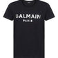 Cotton T-shirt With Paris Logo Print - Black / Silver
