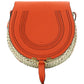 Small Marcie Cross-body Basket in Hand-Braided Raffia & Small Grain Calfskin - Rusted Orange
