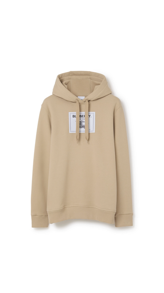Prorsum Label Cotton Hoodie - Soft Fawn