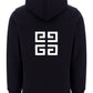 4G Embroidered Hoodie - Black