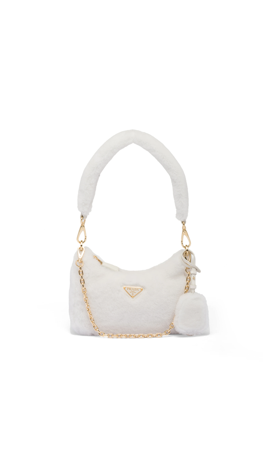 Shearling Mini-Bag - White