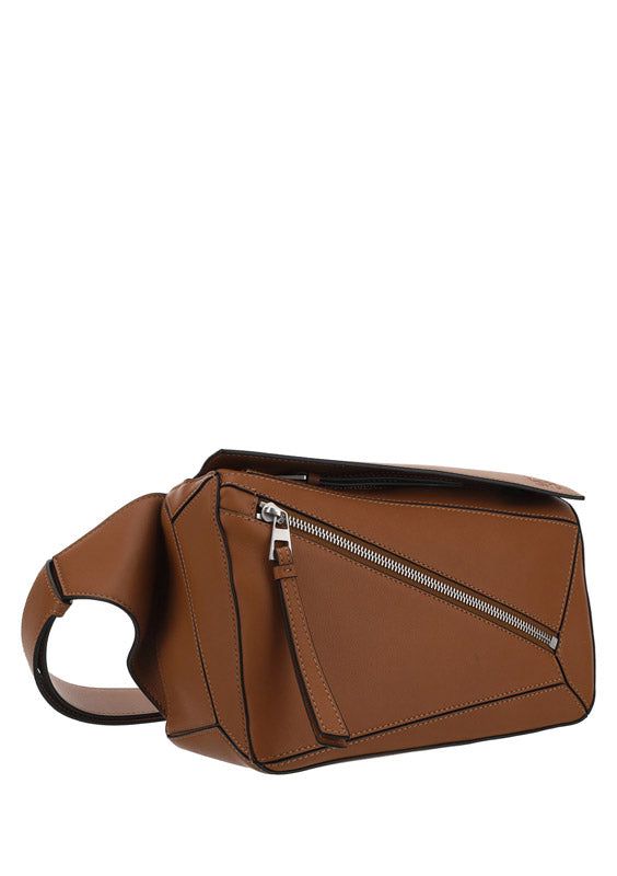 Small Puzzle Bumbag in Classic Calfskin - Tan