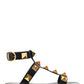 Roman Stud Flat Calfskin Sandal - Black