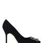 Hangisi 105 Velvet Pumps - Black