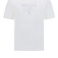 Cotton Embroidered  T-Shirt - White
