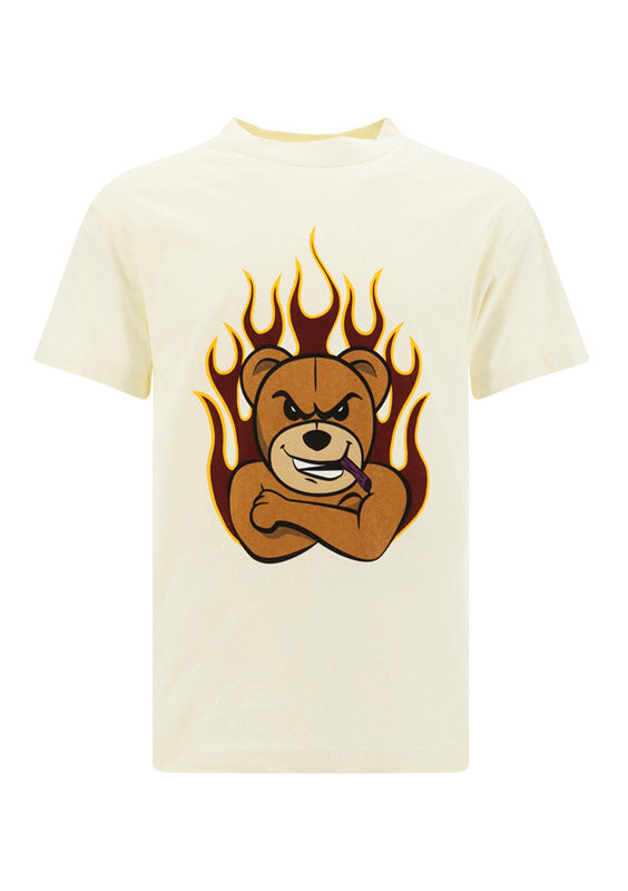 8 Moncler Palm Angels T-shirt With Bear - White