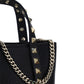 Rockstud Calfskin Leather Tote - Black.