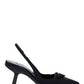 Re-Nylon Slingback Pumps - Black