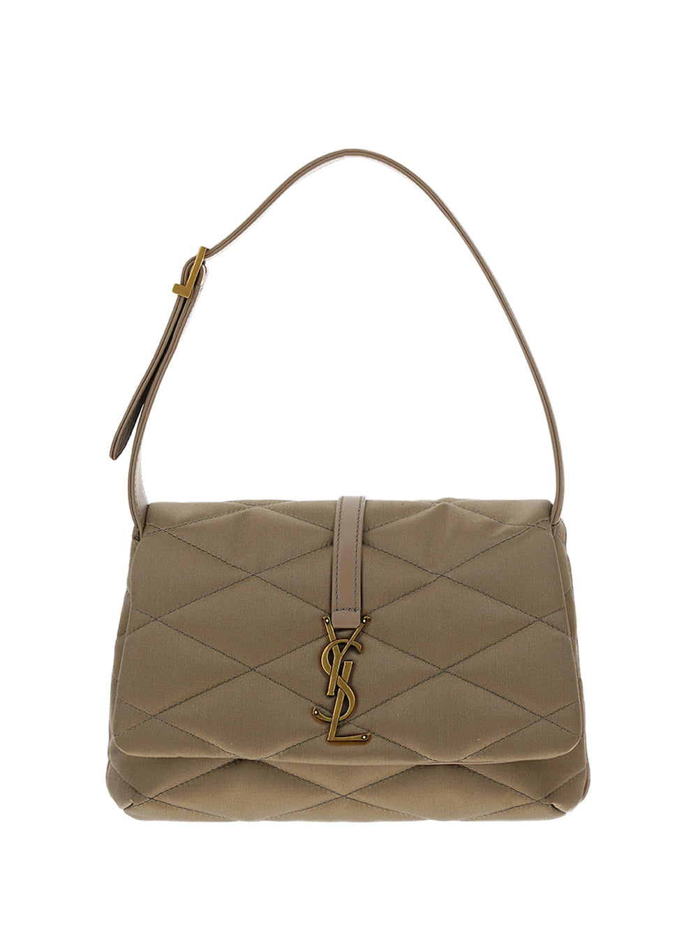 Le 57 Hobo Bag in Shiny Fabric - Mousse