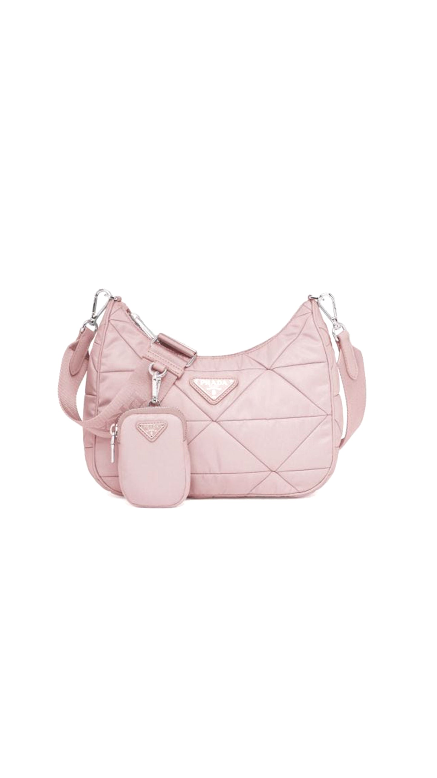 Re-Nylon Padded Shoulder Bag - Light Pink