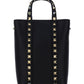 Rockstud Calfskin Leather Tote - Black.