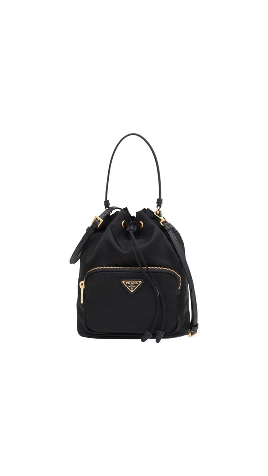 Duet Re-Nylon Shoulder Bag  - Black.