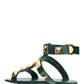 Roman Stud Flat Calfskin Sandal - Green