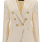 Grain de Poudre Double-Breasted Jacket - White