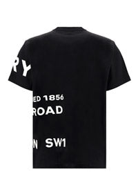 Horseferry Print Cotton Oversized T-shirt - Black/White