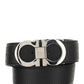 Reversible And Adjustable Gancini Belt - Black \ Navy