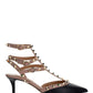 Rockstud Caged Pump 65mm - Black / Nude.