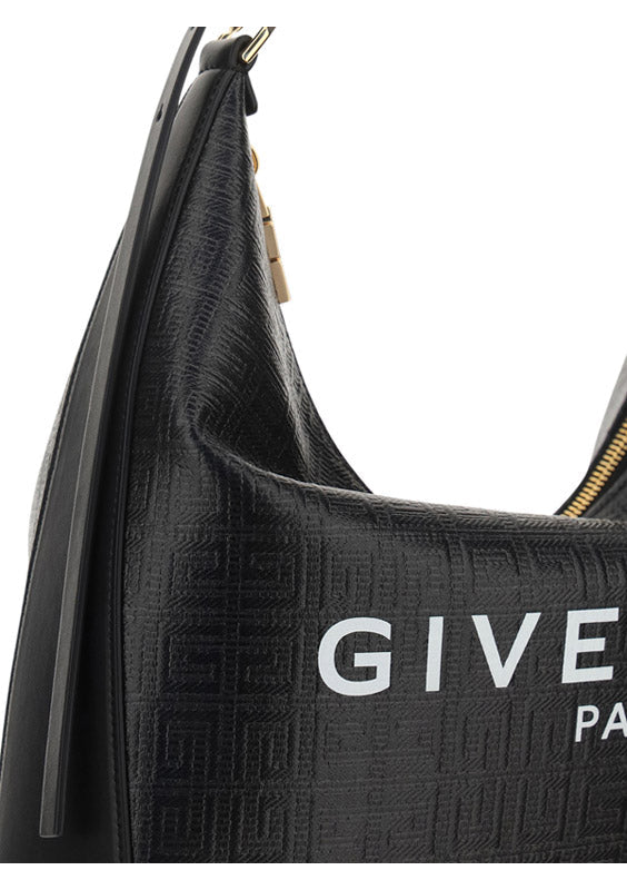 Moon Cut Out bag in 4G Coated Canvas - Black