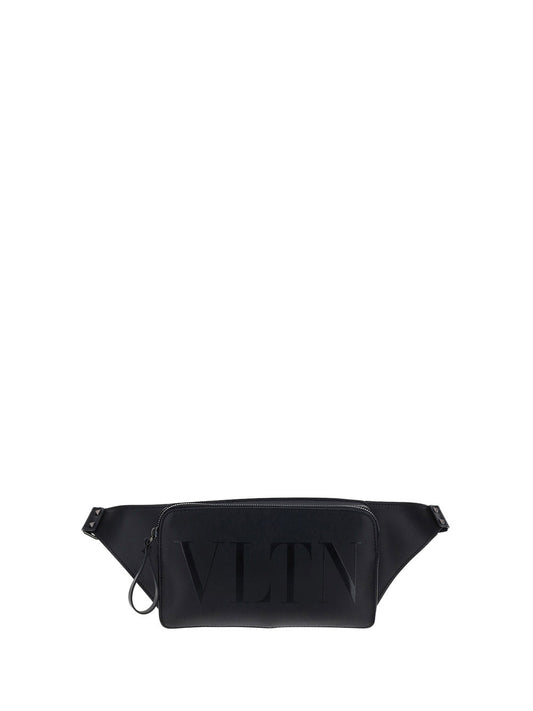 VLTN Leather Belt Bag - Black