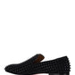 Dandelion Spikes Loafers in Suede - Black