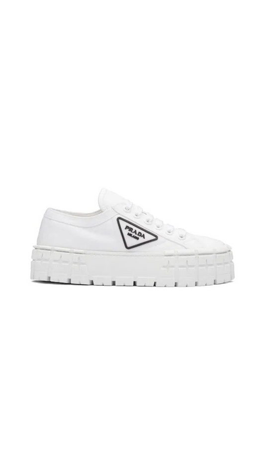 Nylon Gabardine Sneakers - White