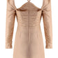 Taffeta Mini Dress -Taupe