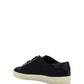 Court Classic SL/06 Embroidered Sneakers In Canvas And Smooth Leather - Black
