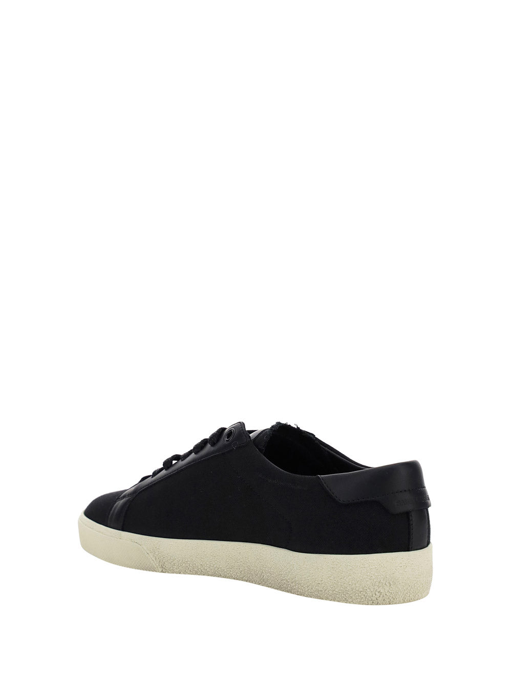 Court Classic SL/06 Embroidered Sneakers In Canvas And Smooth Leather - Black